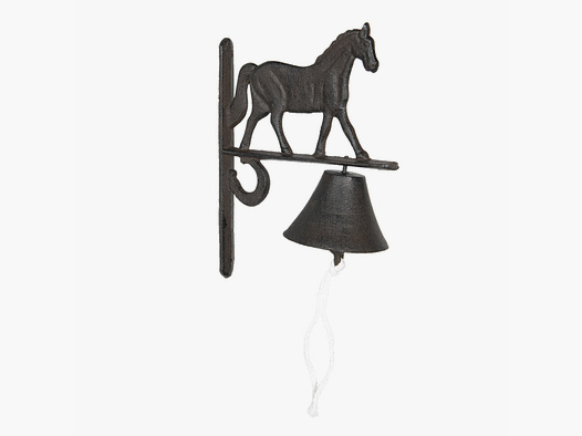 Décoration Lovergreen motif cloche cheval en fonte