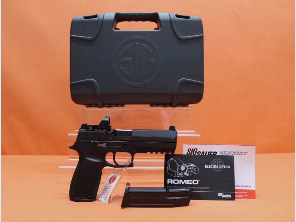SIG Sauer Ha.Pistolet 9mmLuger SIG Sauer P320 RXP Taille Complète 119mm Canon/ ROMEO1 PRO Viseur Point Rouge (9mmPara)