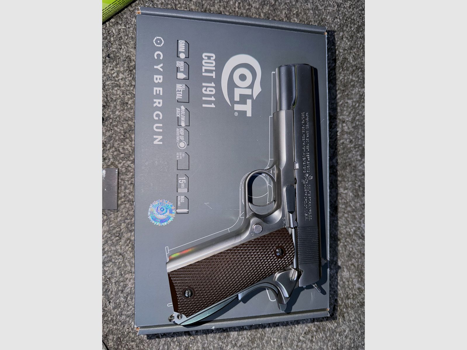Cybergun / AWC Colt 1911A1 Vollmetall GBB 6mm BB silber