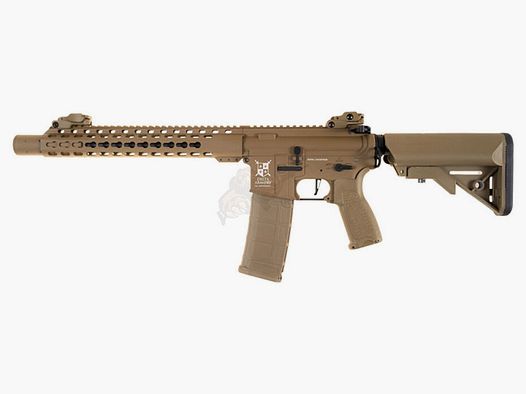 AR15 SilentOps DMR ALPHA Vollmetall Delta Armory Tan HPA Airsoft Gewehr Frei ab 18 Jahren