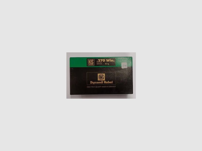 Büchsenpatronen RWS Kegelspitz .270 Win 9,7g,150gr. !!!