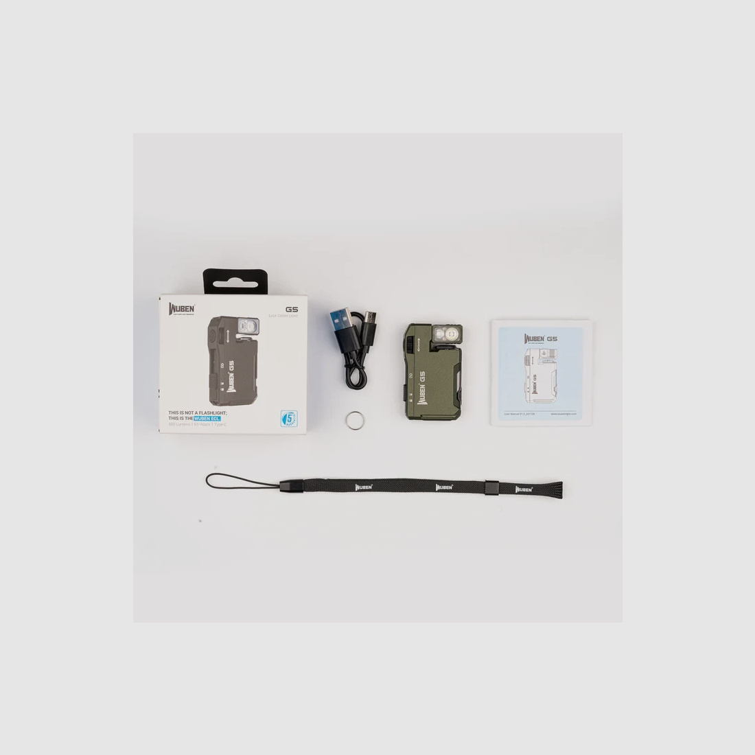 Wuben G5 EDC Licht 400 Lumen
