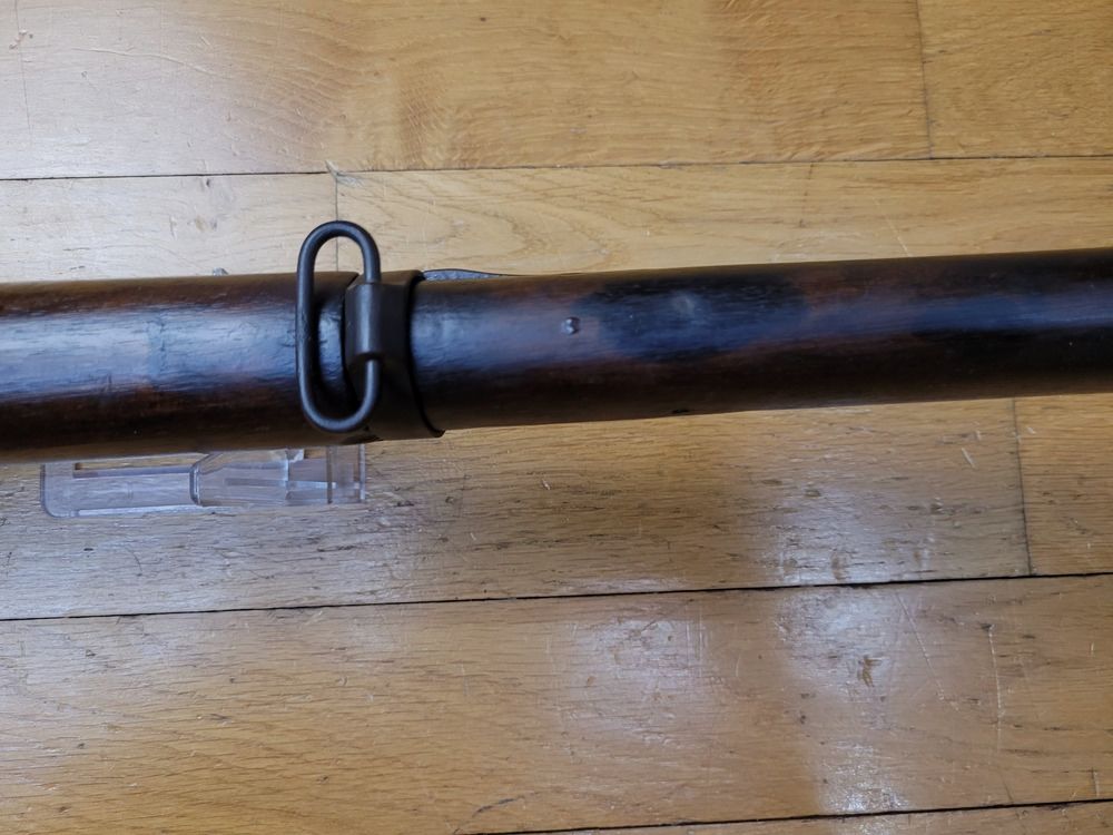 Bardzo ładna japońska karabina Arisaka Typ 38 – oryginalny kaliber 6,5×50 – Arsenal Nagoya w 1939 roku – zamówienie z Tajlandii z 1940 roku – oryginalne oksydowanie w 99% – bardzo dobra mechanika i lufa – ładne oznaczenia – zaczep na bagnet – TBE ++, zdjęcie 13 z 33