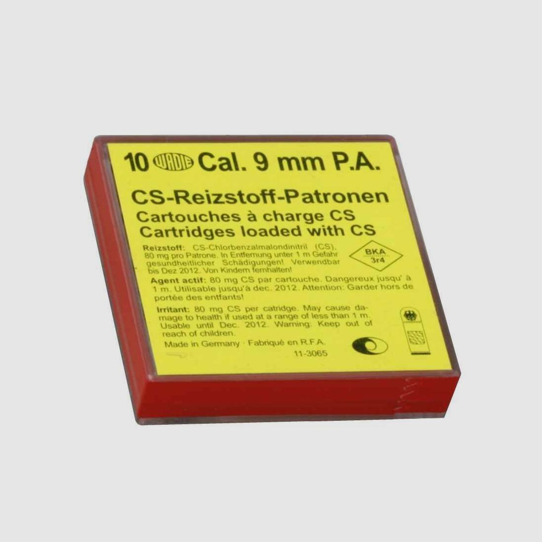 Cartucce di gas CS 9 mm P.A. Wadie