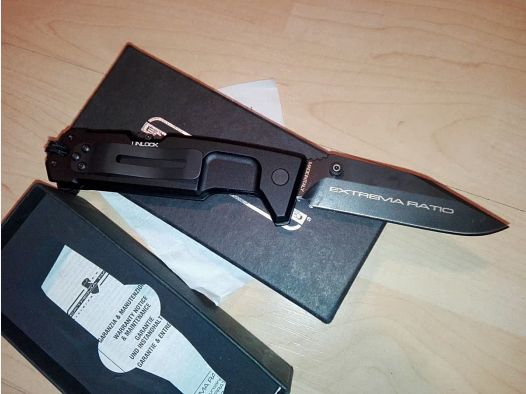 Wyprzedaż! Extrema Ratio Fulcrum II D nóż składany, czarny, nowy, z paragonem