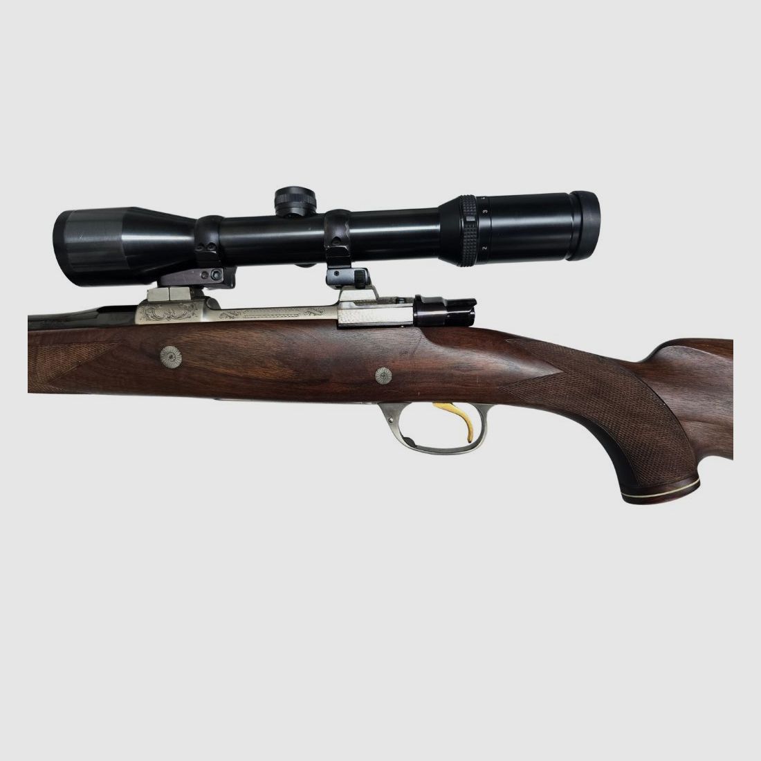 usato DUMOULIN 98 con incisione e con SEM montato SWAROVSKI Habicht 1,5-6x42L reticolo 4, condizione: Molto buono, immagine 3 di 7