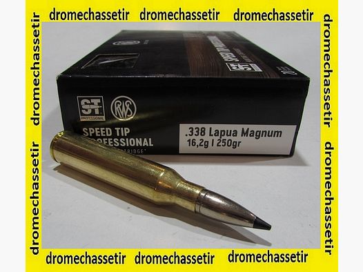 Box mit 20 Patronen .338 Lapua Magnum, RWS 250 grains Speed Tip Pro