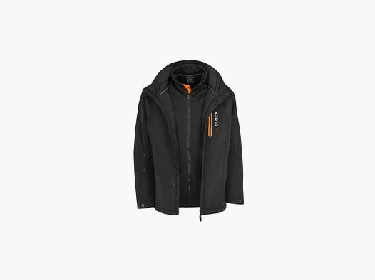 GLOCK 2-in-1-Mantel und -Jacke PERFECTION BLACK Größe M