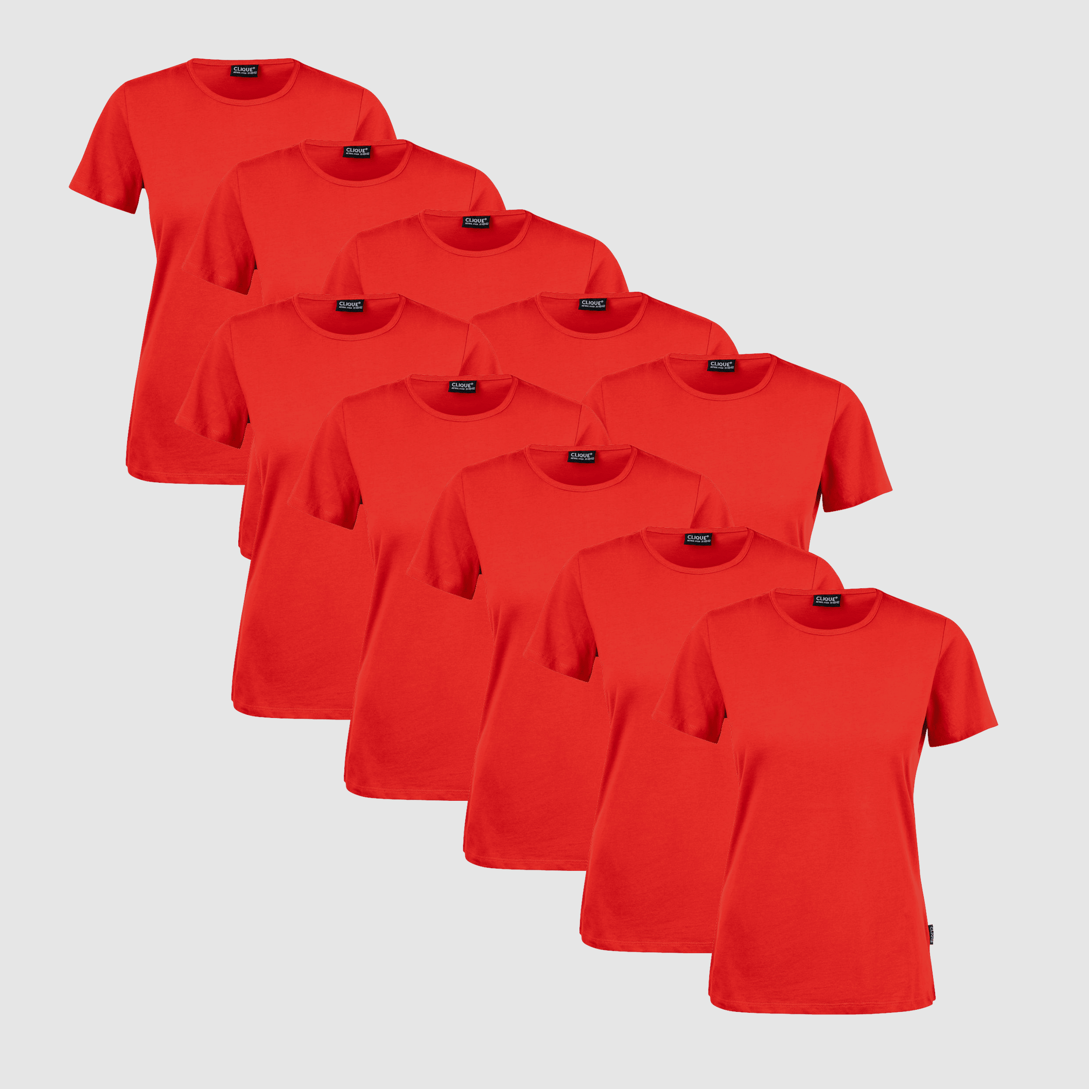 Clique T-Shirt Women 10-Pack Red