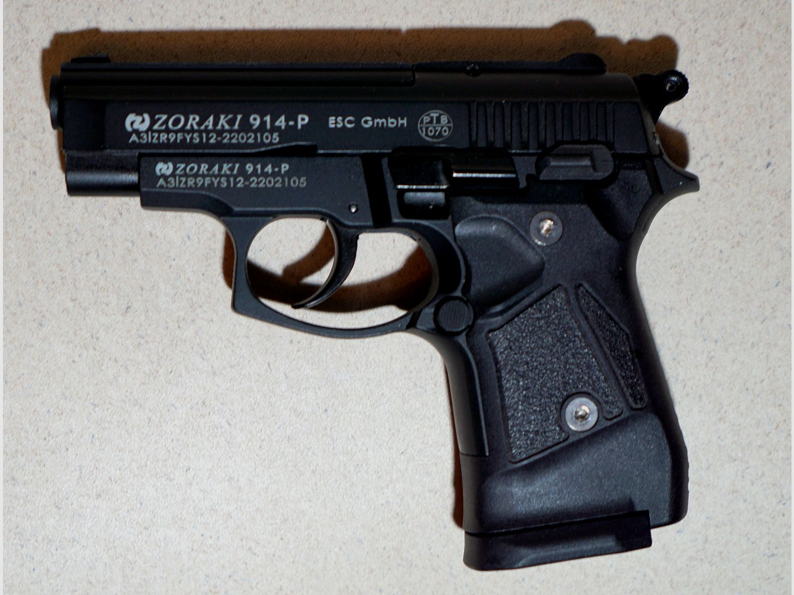 Zoraki 914 brüniert Schreckschuss Pistole 9mm P.A.K. neuwertig!