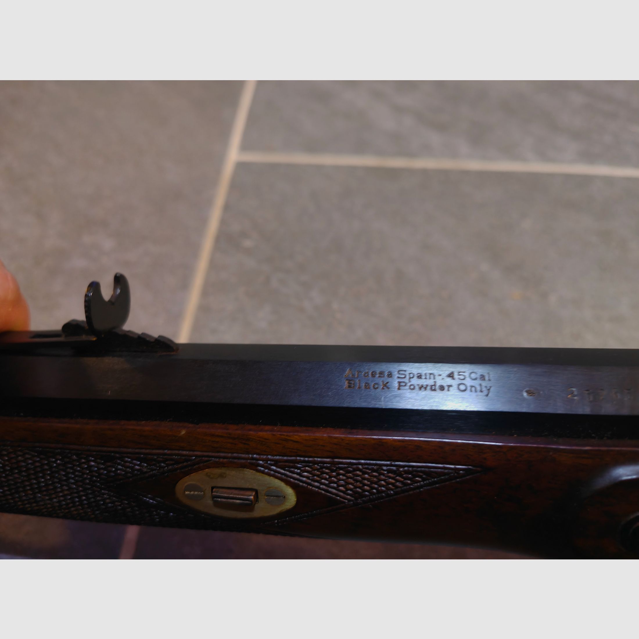 Perkussionsgewehr Kal.45/70 Perk. Länge: ca. 118cm Lauflänge: ca. 74,5cm,