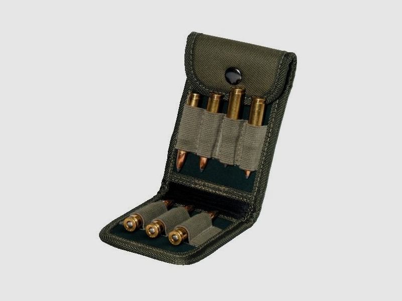 CORDURA - LEINEN Patronenetui. grün für 7 Kugelpatronen