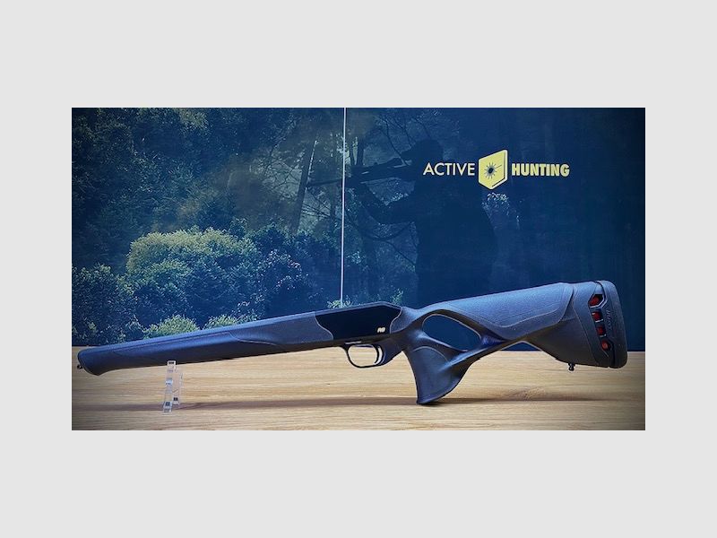 Blaser R8 Ultimate calciatura / Nero-Marrone / Contorno 17mm / Sistema di ammortizzazione del rinculo