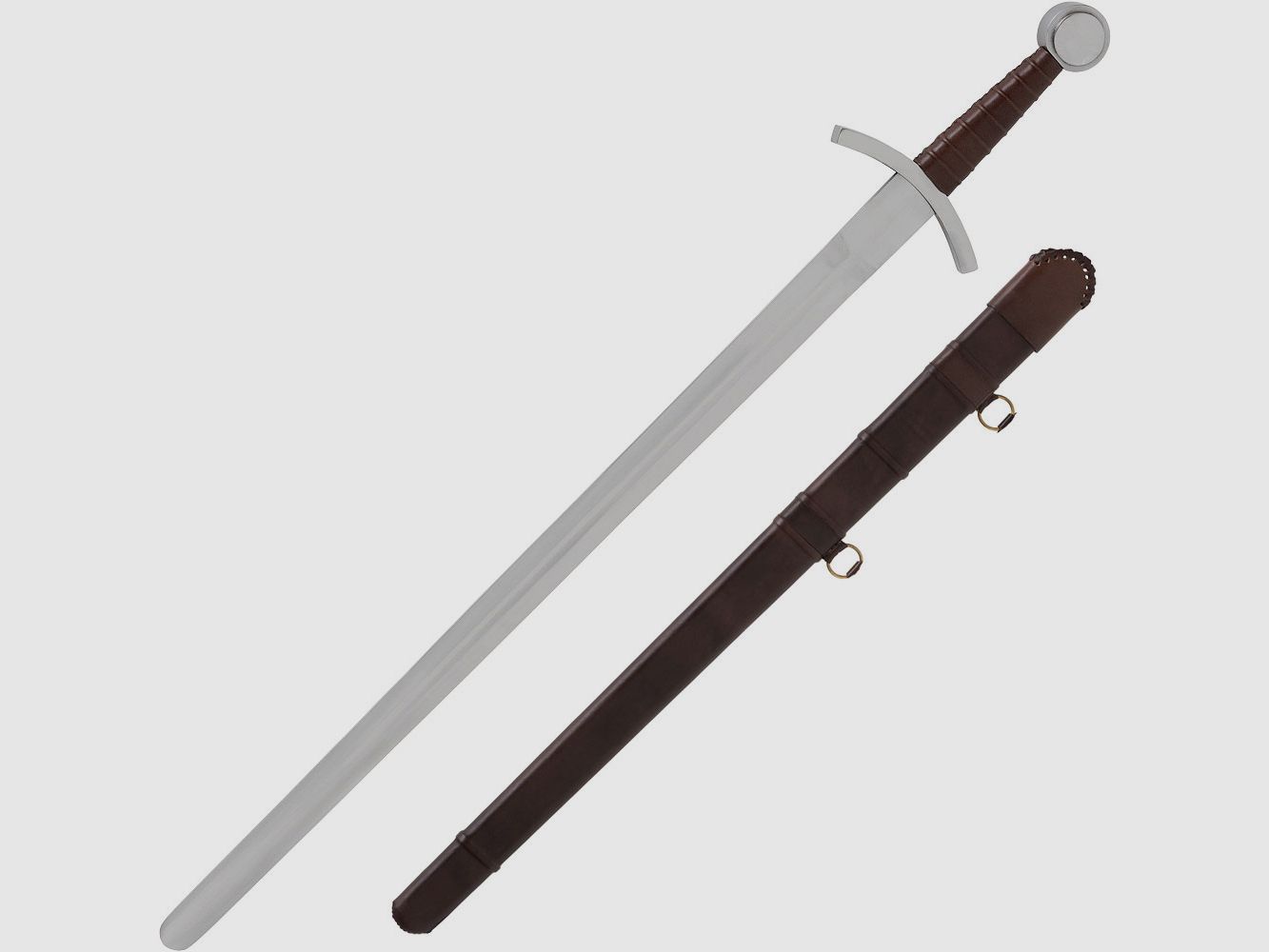 Target pommel sword with scabbard
