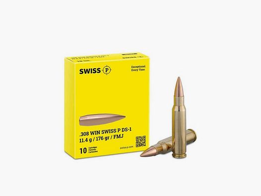 Swiss P DS-1 rifle cartridges .308 Win / 11.4 g / 10 pcs