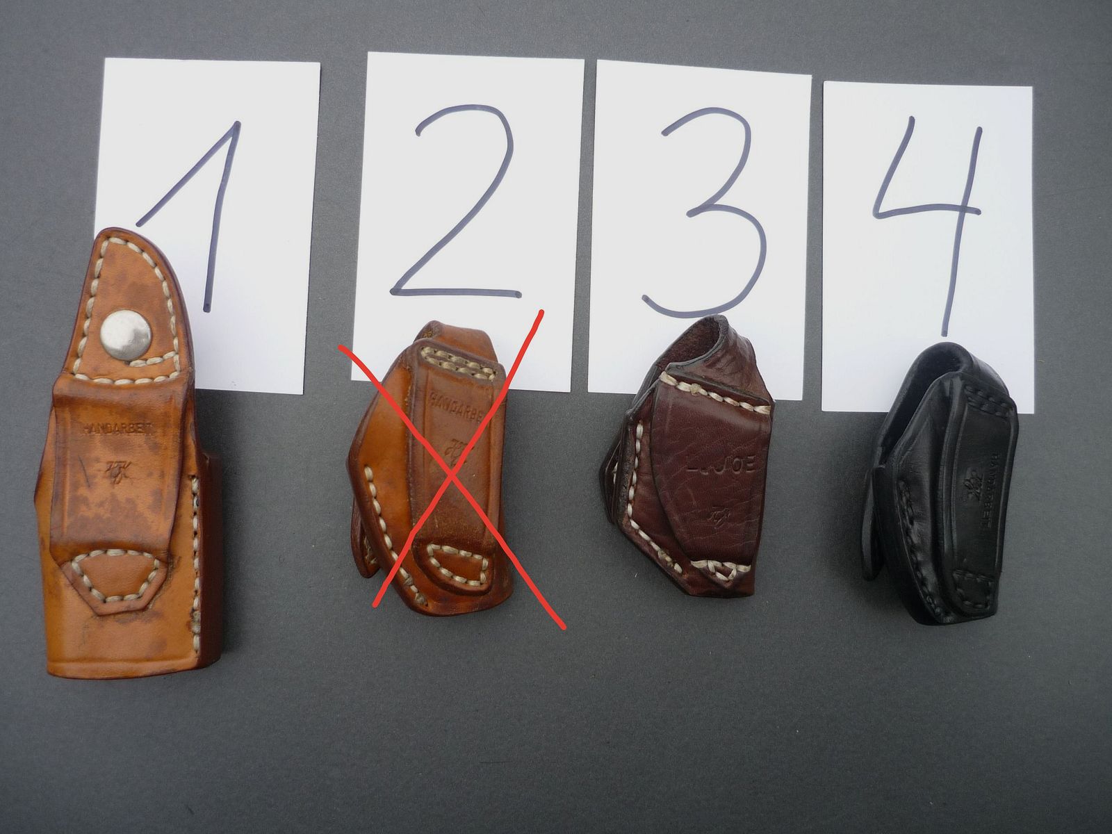 HKDesign Holster Art. Nr. 002: Eenvoudige holster voor Derringer Little Joe en onbekende anderen - 3 x voor linkshandigen 1 x voor rechtshandigen