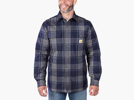 Carhartt Camicia Giacca Flanella Foderata Uomo Blu Navy XXL