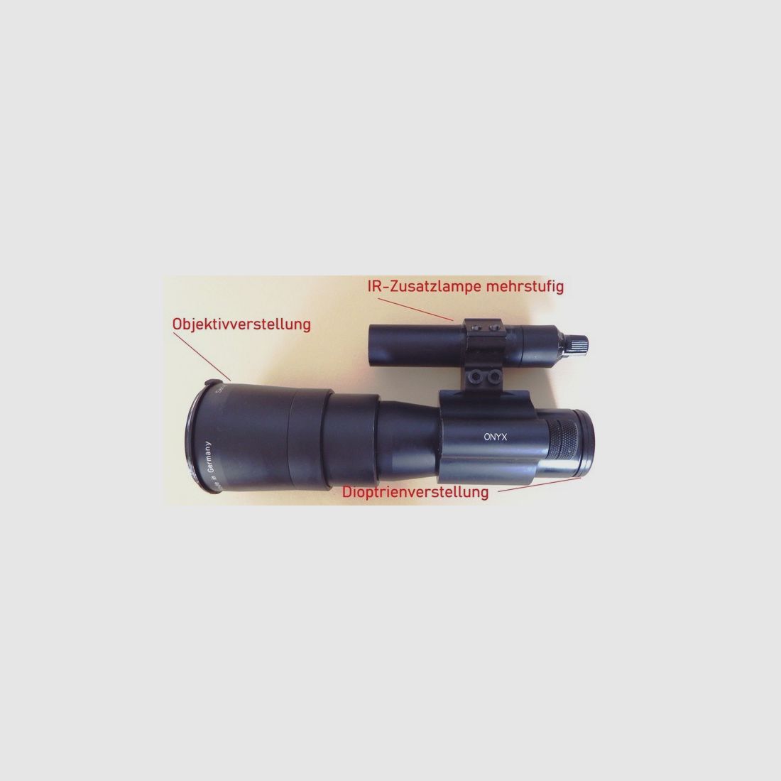 Jahnke appareil de vision nocturne DJ-8 Onyx tube d'image haute performance 7,5x56 en excellent état