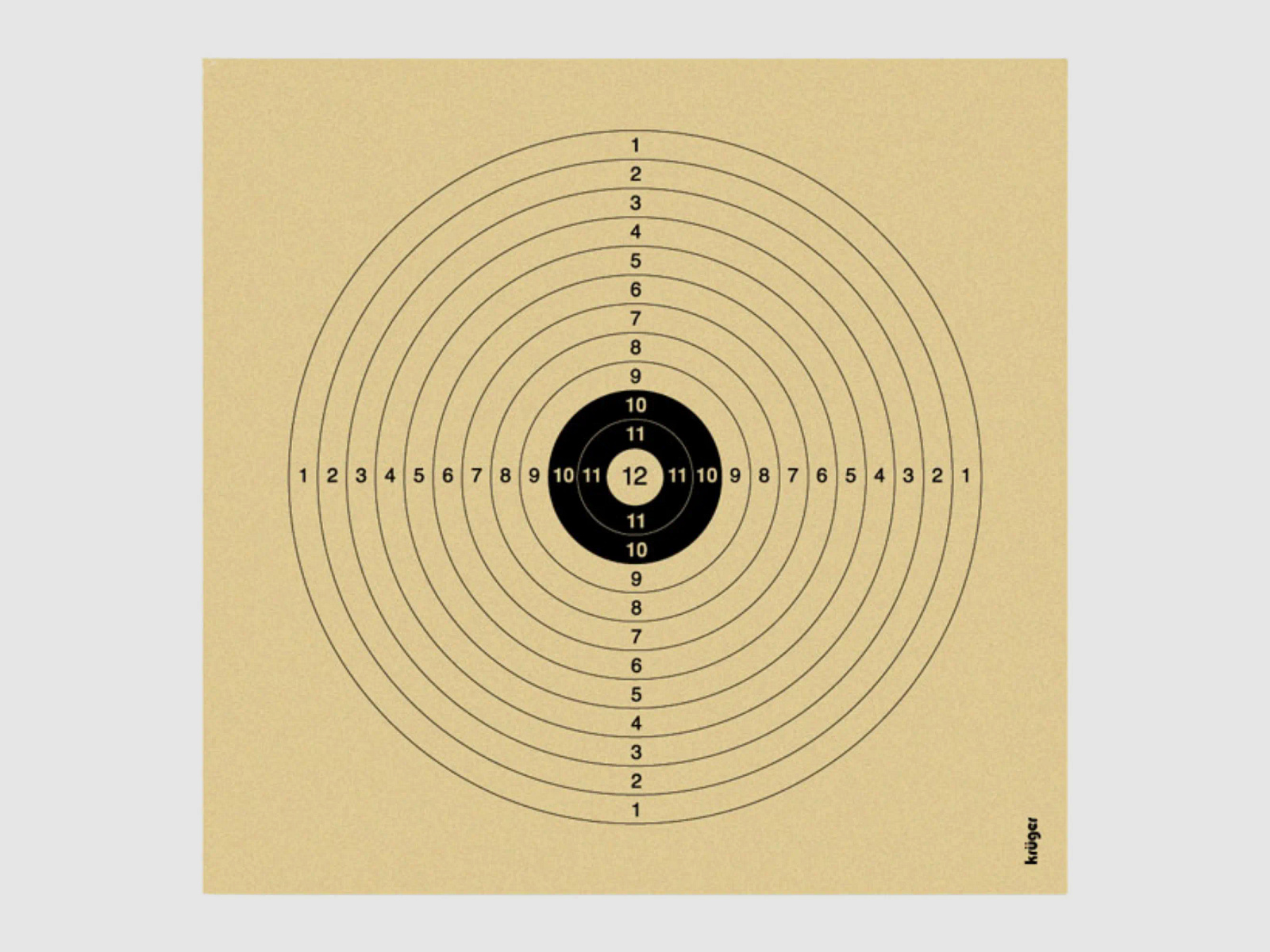 Doel voor luchtgeweer 12-cirkel | 14x13,5 cm (250 stuks)