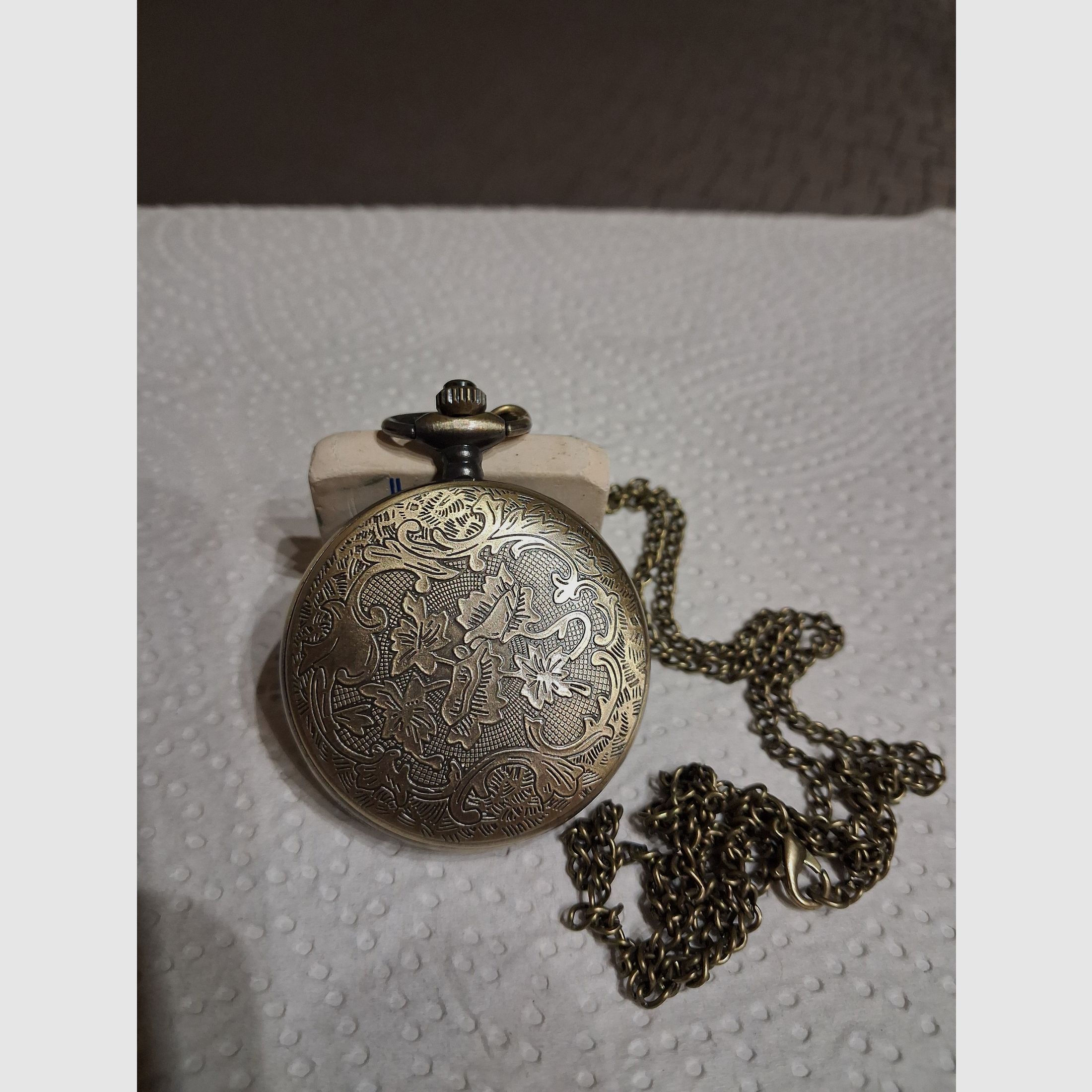 Taschenuhr mit Jagdmotiv 