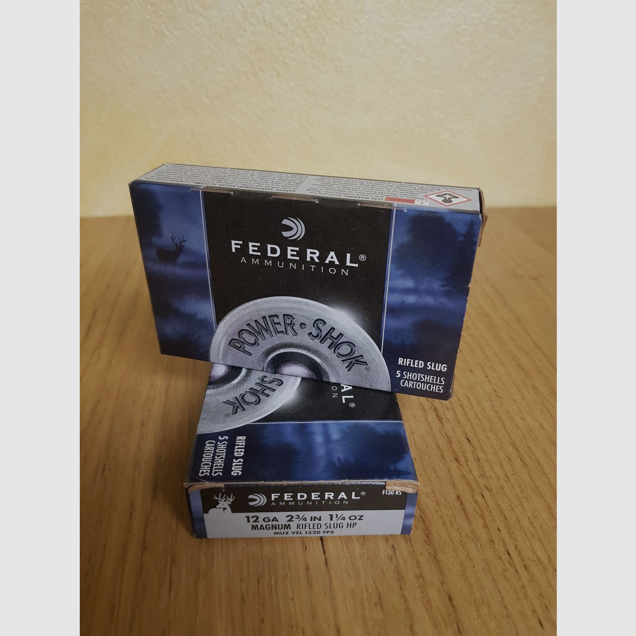 FEDERAL PATRONEN MIT GESCHOSS F 130 SEMI MAGNUM Kal. 12/70