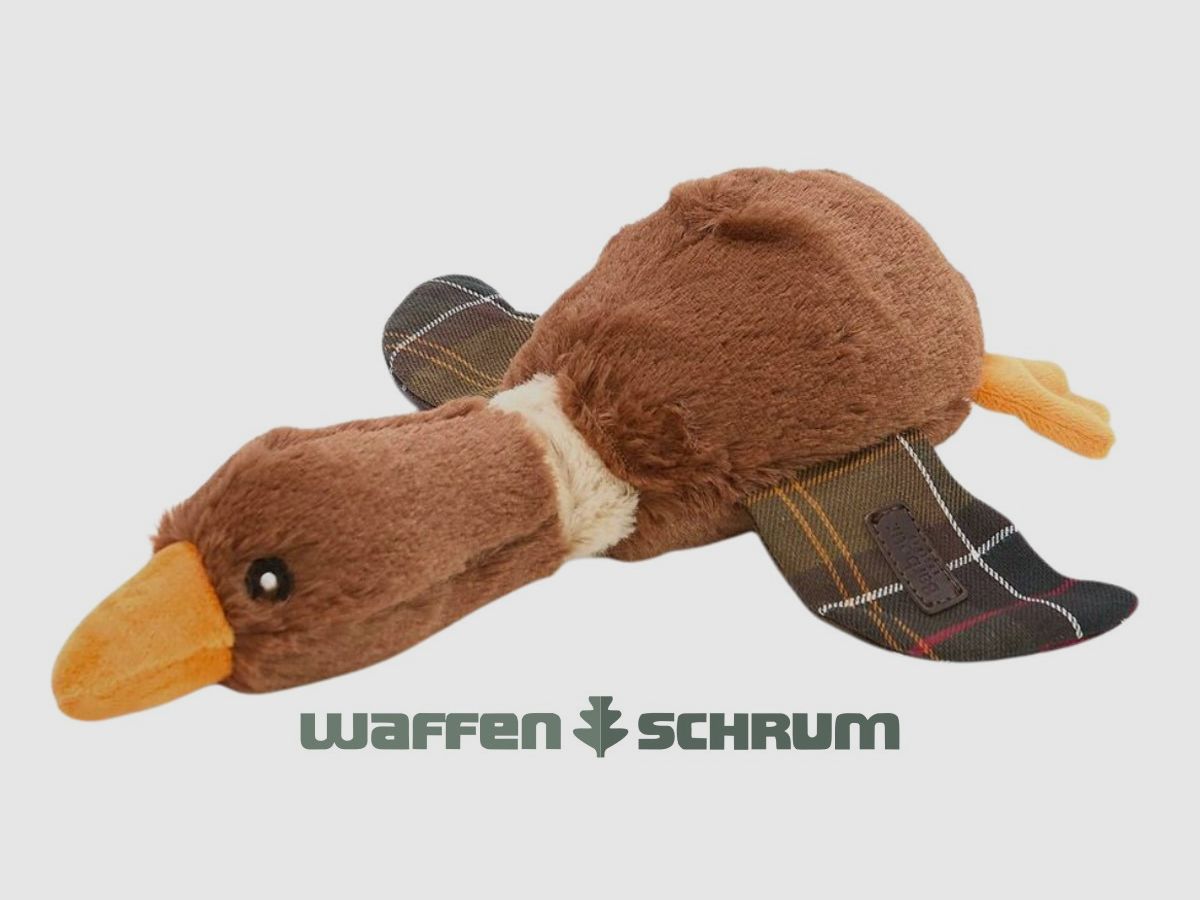 Barbour Hundespielzeug fliegende Ente Classic Tartan