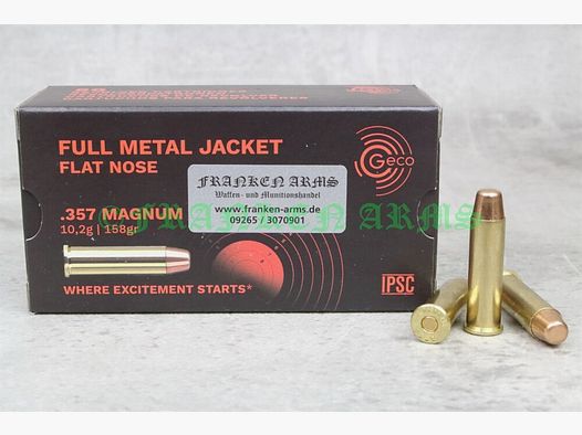 GECO .357 Mag. Full metal jacket 158gr. 10.2g 50 pieces quantity discounts