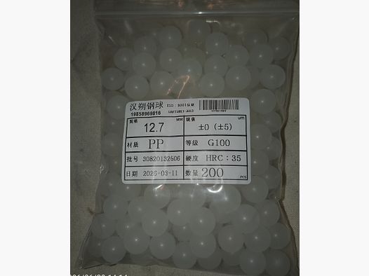 200pcs. Pom Balls bolas de plástico para honda calibre .50 12,7mm nuevo Cal 50 proyectiles