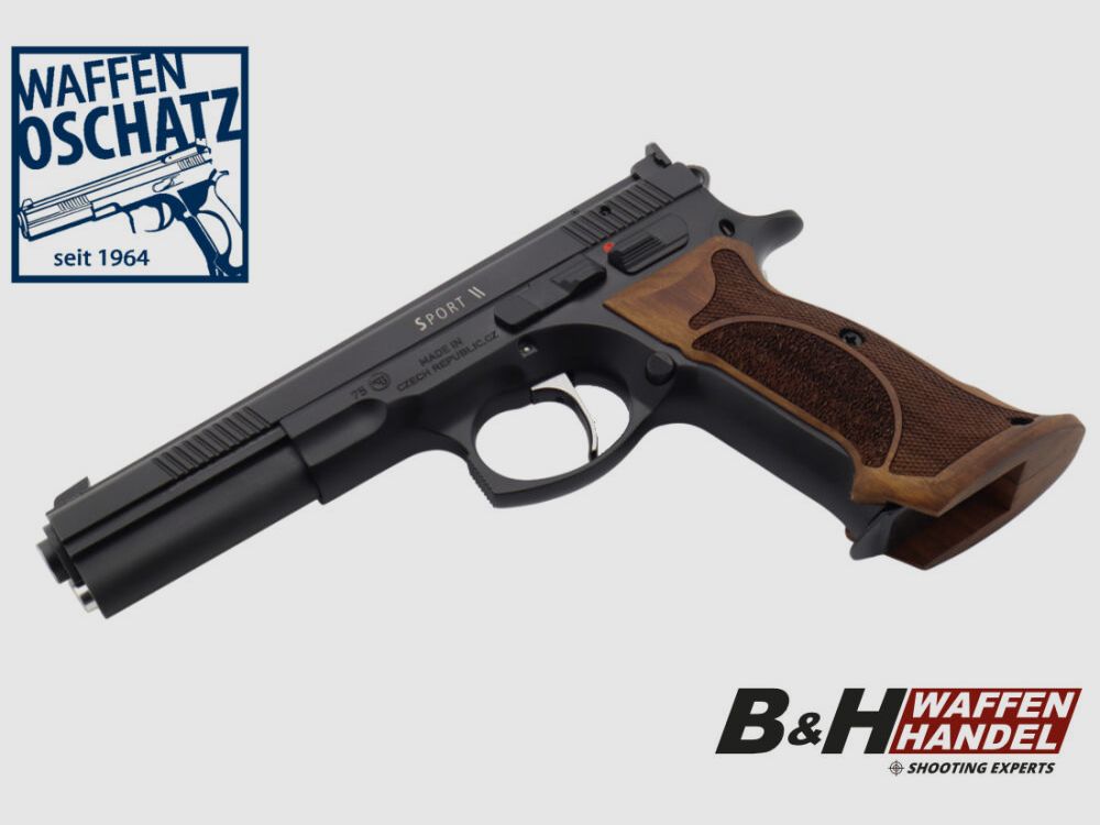 Waffen Oschatz Sport II SA 6" Longslide Matchpistole Nussbaum Matchgriff original von Waffen-Oschatz Stuttgart CZ75