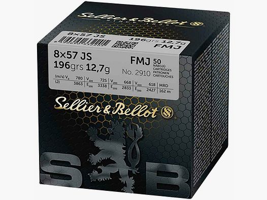 Sellier & Bellot 8x57JS FMJ 196grs / 12,7g