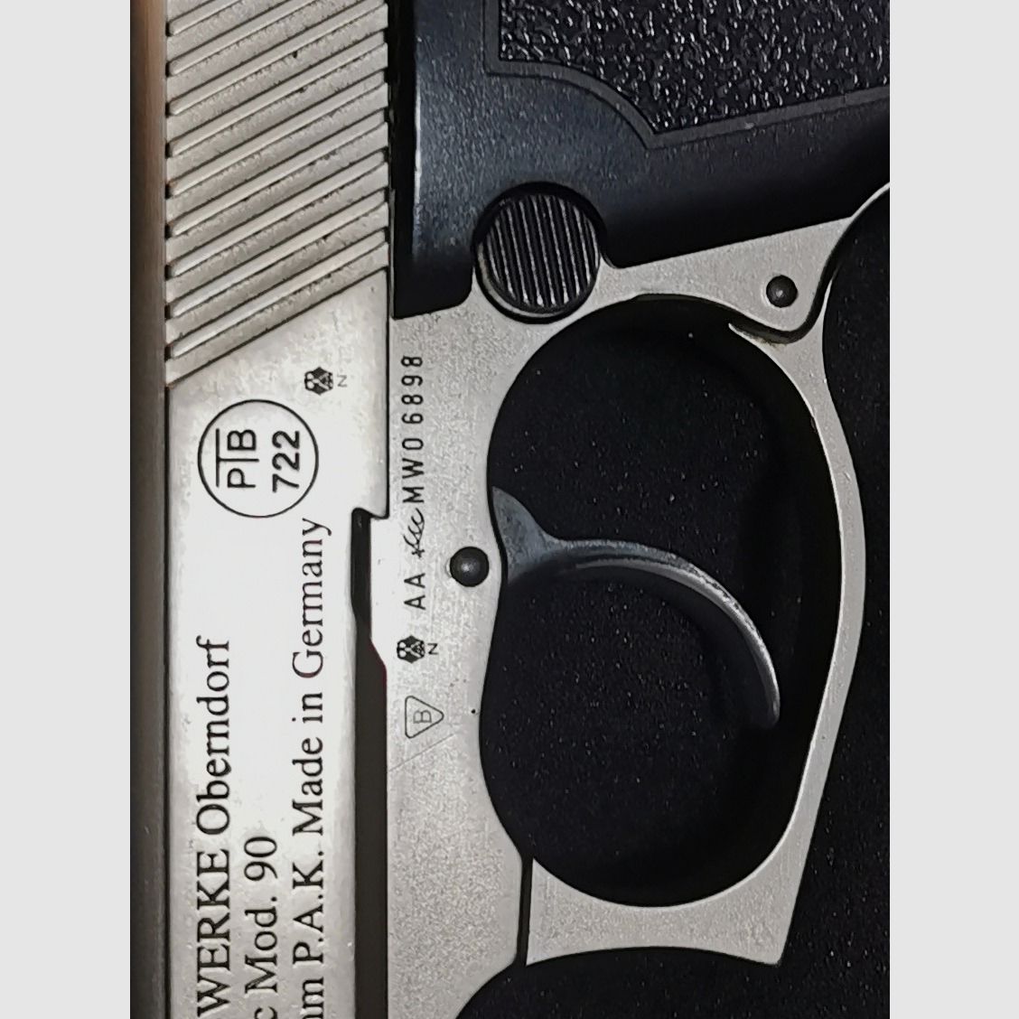 Mauser HSC 90 Para Srebrny/Czarny Broń kolekcjonerska z PTB Wolna od 18 roku życia