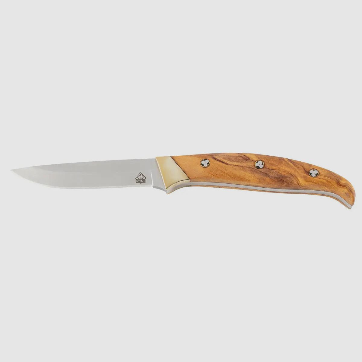 PUMA TEC belt knife, olive wood with mosaic pins