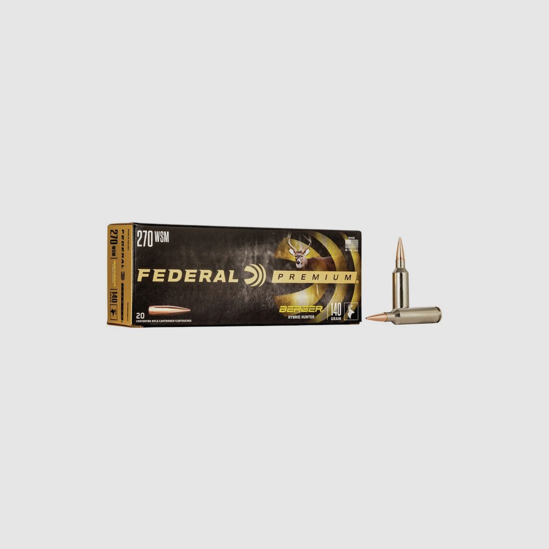 Federal Premium Berger Hybrid Hunter .270 WSM 140GR JHP 20 Patronen