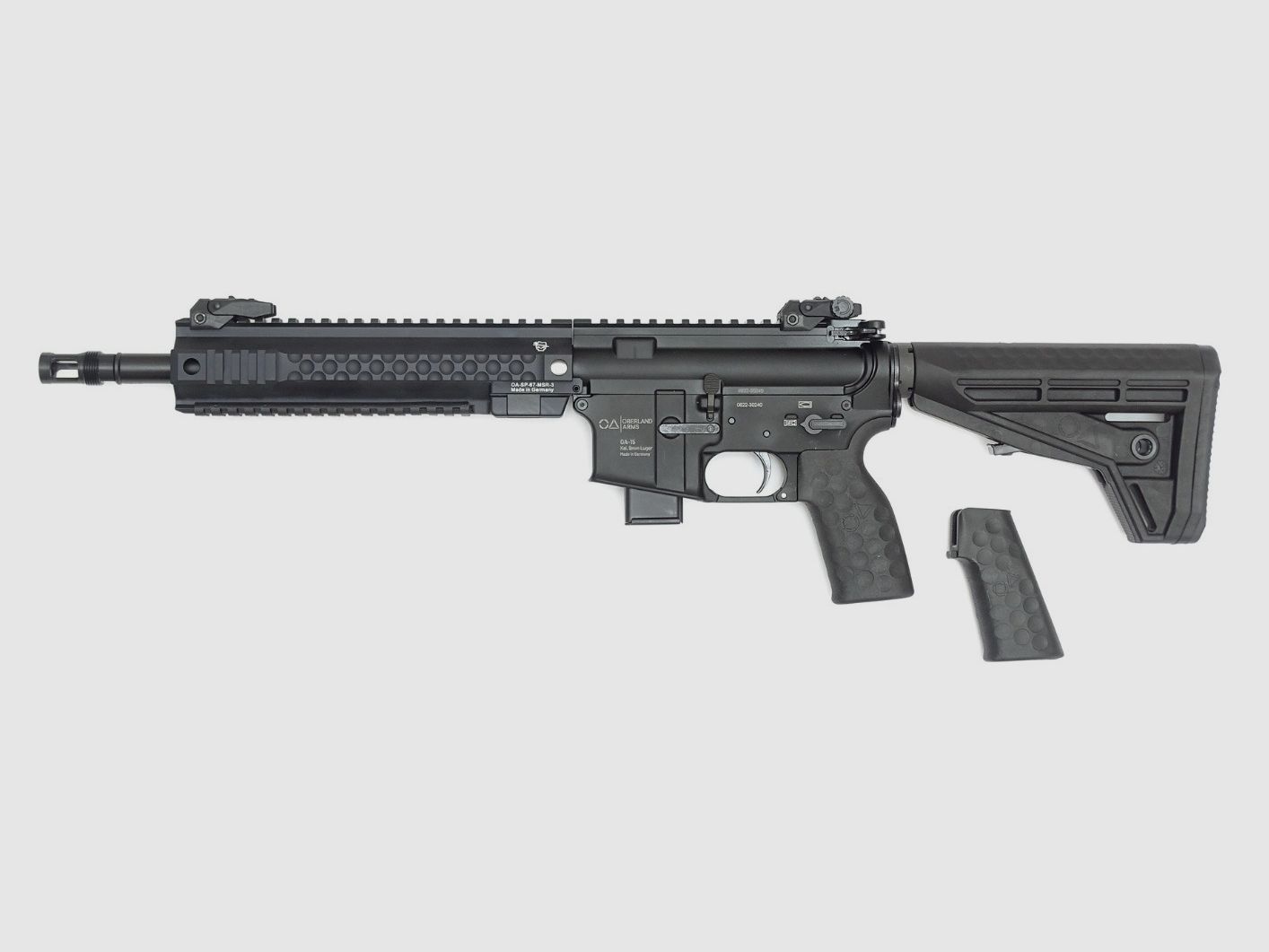 OA-15 PR M9 CORTO, cañón pesado de 12", guardamanos OA MSR de 9,5", seguro a ambos lados, culata OA M4-PR-M9-S