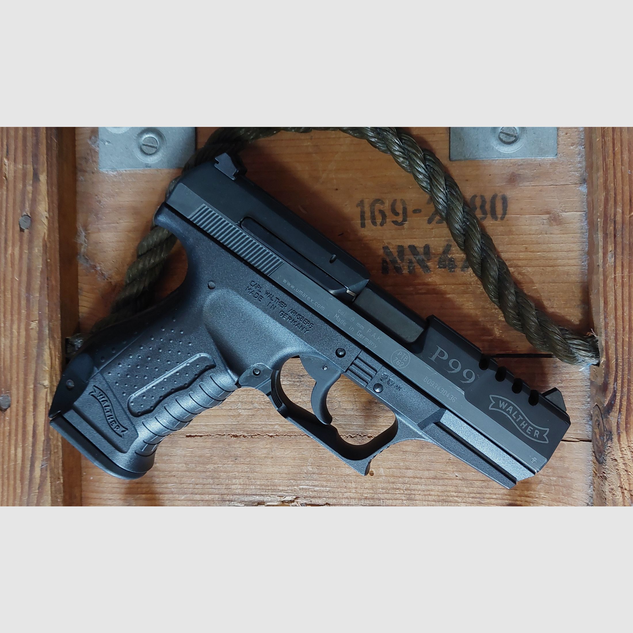 Walther P99 "Commando" 9 mm (PTB 762) blank gun no Reck Glock HW94 Colt