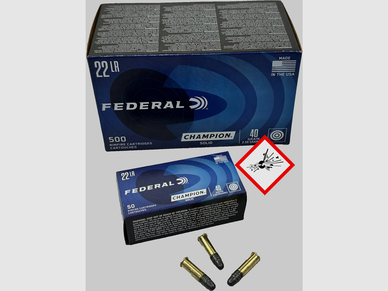 Federal Target Champion Kleinkaliberpatrone Kal. .22lr 40grs