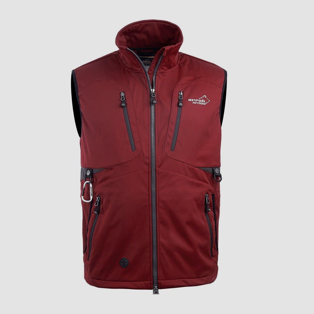 Arrak Outdoor Softshellweste Acadia M Dunkelrot 4XL