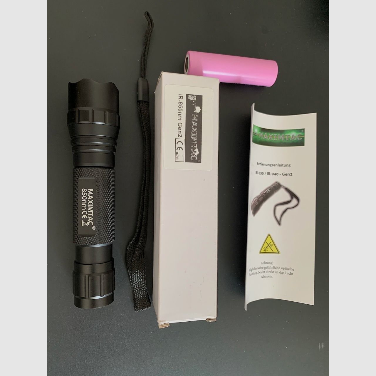 Sytong HT-770 12mm night vision device + Maximtac IR-850 Gen.2 IR spotlight + Laserluchs mount