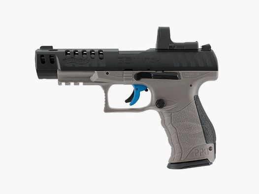 Walther CO2 Pistole Q5 Match 5" Combo Set Kal.4,5mm 21 Schuss grau