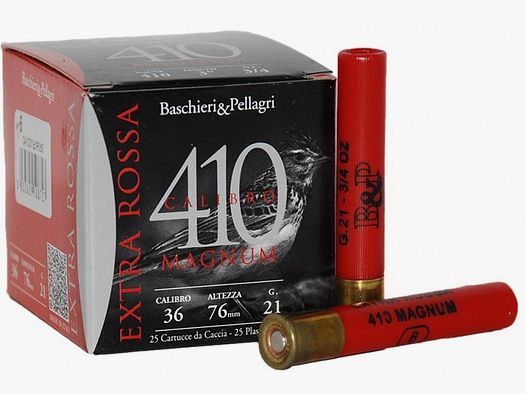 BASCHIERI & P. cartucce Extra Rossa cal.410 magnum gr.21 pb.6