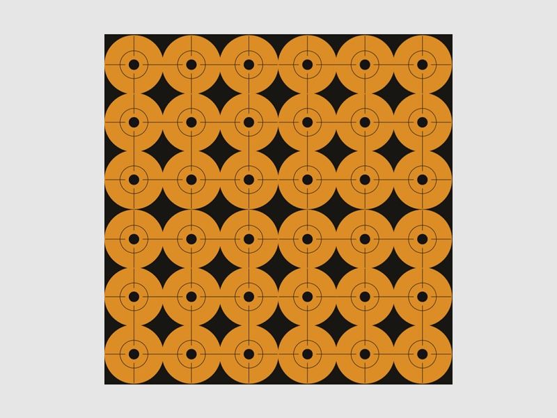 10 Targets Bullseye Orange 6"/1"