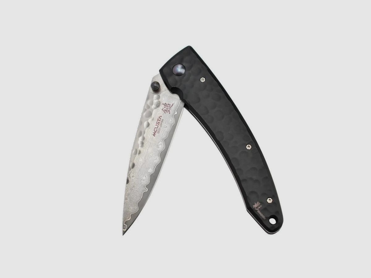 Mcusta MC-114BD Forge Shadow VG-10 Core Damascus Black Framelock pocket knife, Bild 20 von 20