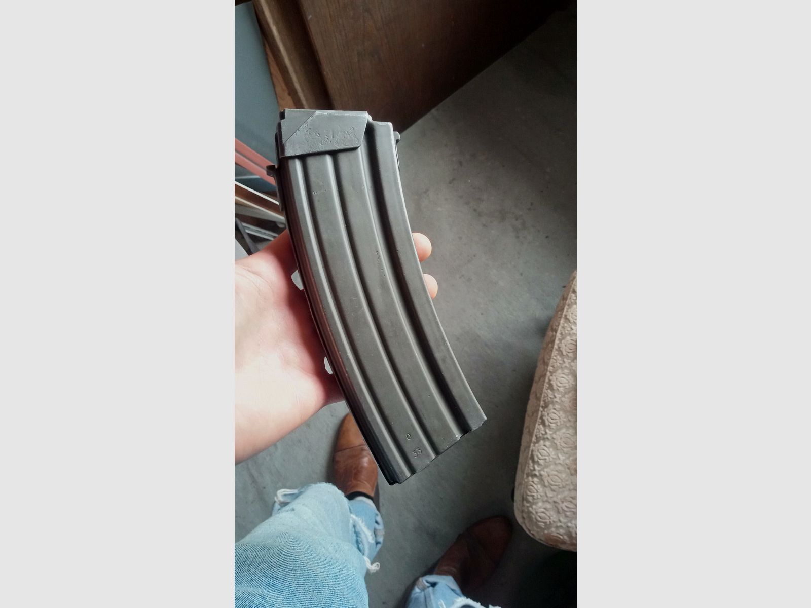 Galil 5.56 AK steel decorative magazine gray phosphated (non-functional/deactivated) / fits in AKM AK47 magazine thus also GSG Cybergun China-Yunker and Gillman Yunker