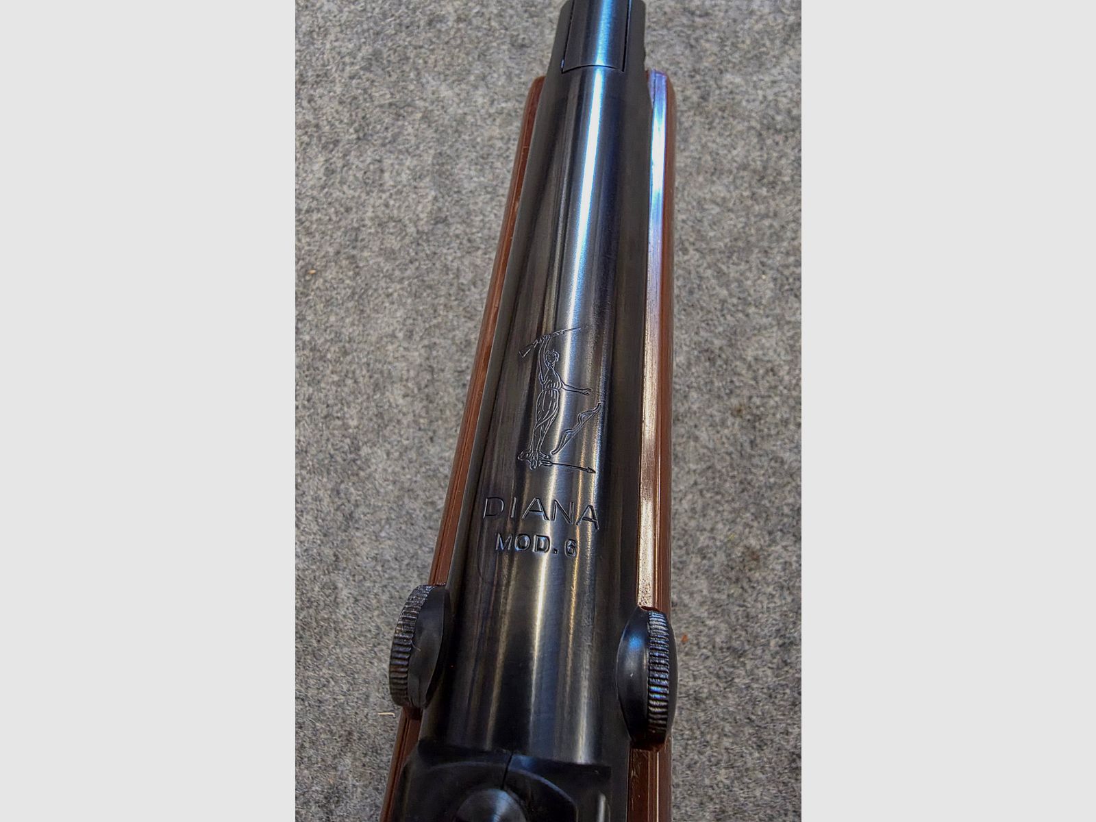 Für Sammler neuwertige  Diana Luftpistole Modell 6 von 1969 ohne F - Zeichen Pistole Cal. 4,5mm Diabolo Knicker