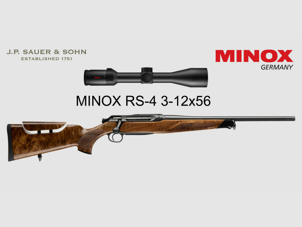 J.P. Sauer & Sohn Sauer 505 Ergo Lux Karabinek powtarzalny HQ3 Zestaw wyposażeniowy Elegance + VSR | 8.5x55 Blaser | MINOX RS-4 3-12x56