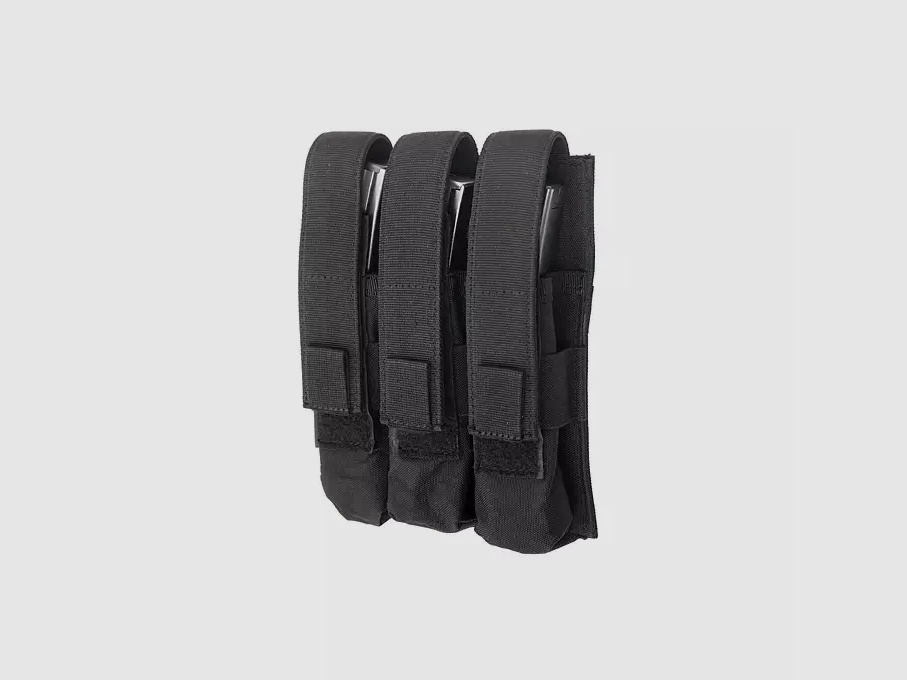 3er Magazinpouch "M5", Molle/Gürtel (schwarz)