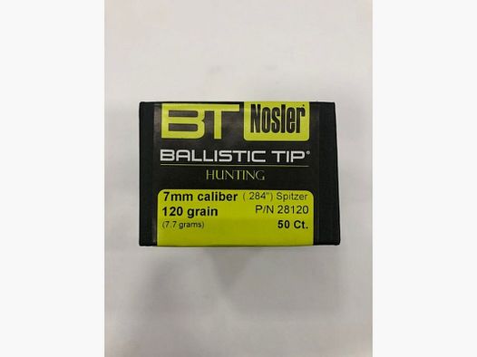NOSLER B TIP GESCHOSSE Kal.7 GR 120 QT50
