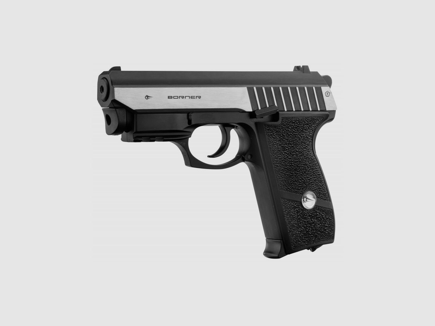 CO2-Pistole mit beweglichem Verschluss BORNER PANTHER 801 Kal. 4,5mm BB's mit integriertem Laser