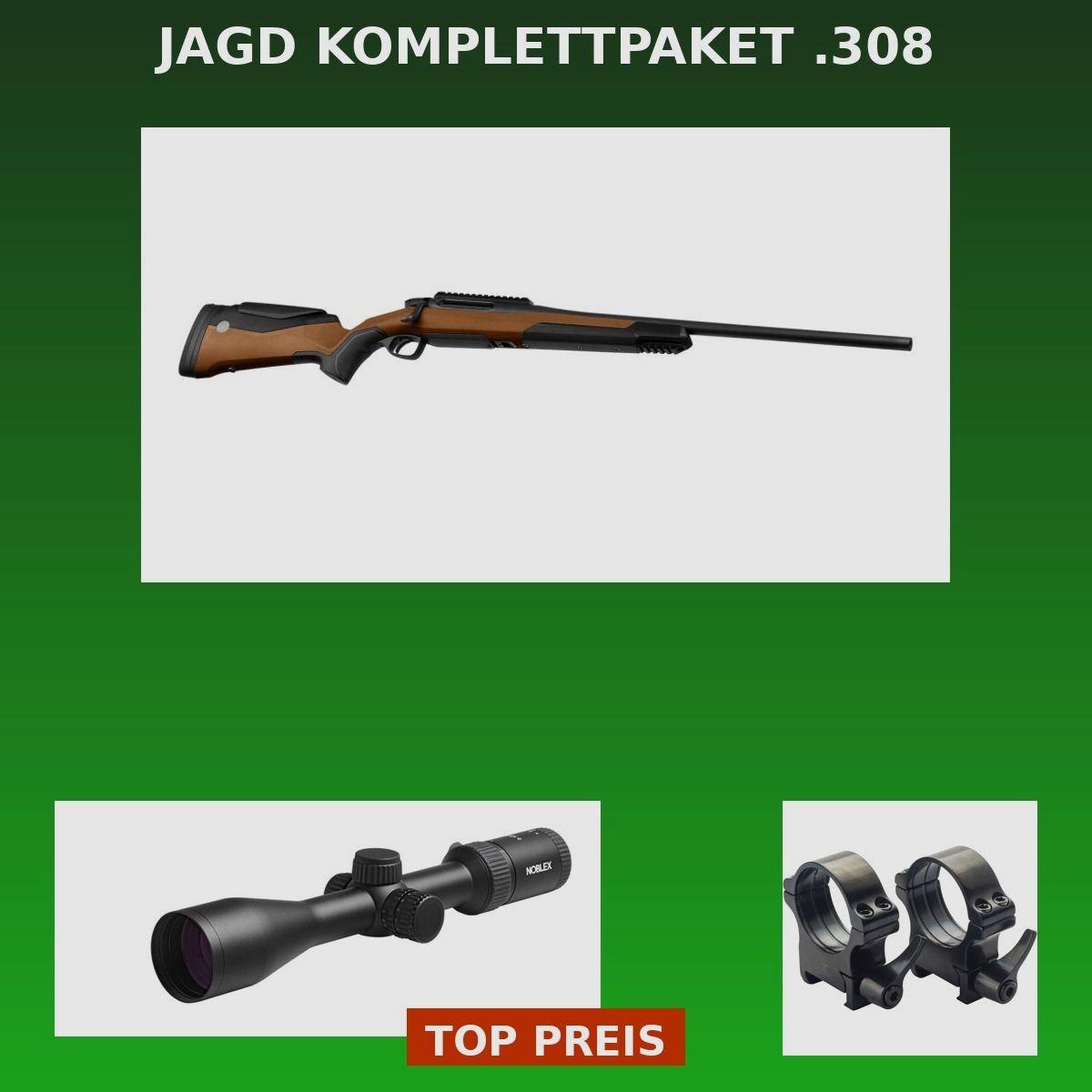 STEYR MS Wild Coyote .308 Win – Komplettpaket z Noblex NZ6 & Rusan Montage – Top zestaw myśliwski