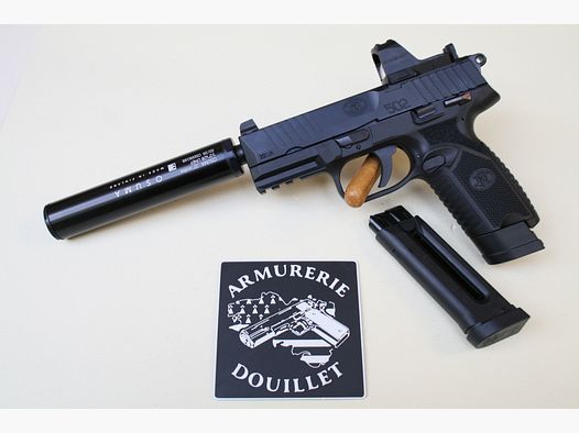 Pack complet pistolet FN 502 Cal.22 LR – NOIR